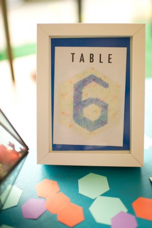 Day-of Wedding Stationery Inspiration Ideas: Hexagons via Oh So Beautiful Paper