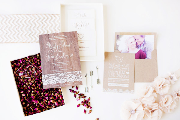 Rustic-Glam-Wood-Lace-Wedding-Invitations-Idieh-Design