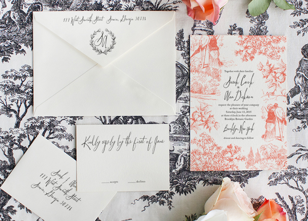 Toile-Pattern-Wedding-Invitations-Lucky-Luxe-Couture-Correspondence