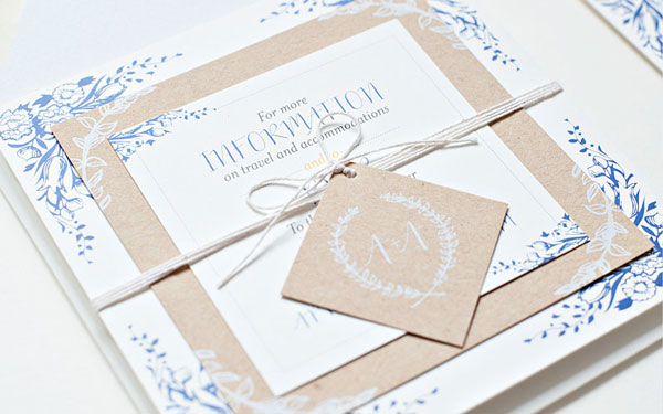 Blue-Floral-Kraft-Paper-Wedding-Invitations-Suite-Paperie3