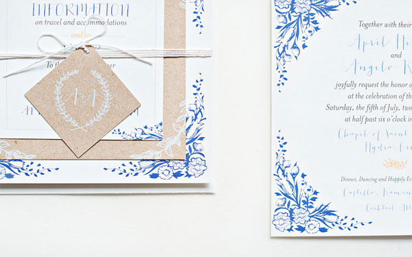 Blue-Floral-Kraft-Paper-Wedding-Invitations-Suite-Paperie5