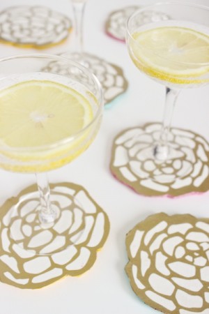 DIY Floral Cocktail Party Coasters / Oh So Beautiful Paper