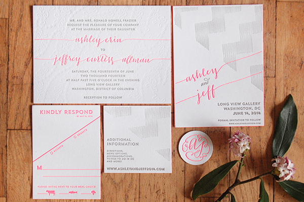Neon-Pink-Modern-Calligraphy-Wedding-Invitations