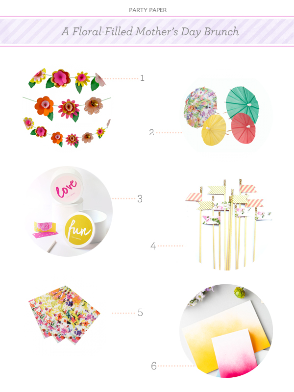 Party Paper: A Floral Filled Mother's Day Brunch via Oh So Beautiful Paper