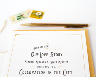 Gold Vintage Glam Wedding Invitations alisabobzien.com