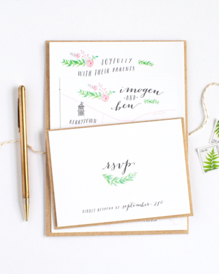 unique affordable calligraphy wedding invitations