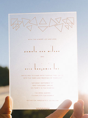 Modern-Geometric-Lucite-Wedding-Invitations-In-The-Now-Sweet-Little-Photographs