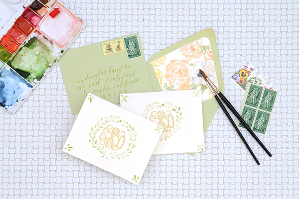 DIY Tutorial: How to Create Unique Personal Stationery with Rubber Stamps by Antiquaria for Oh So Beautiful Paper