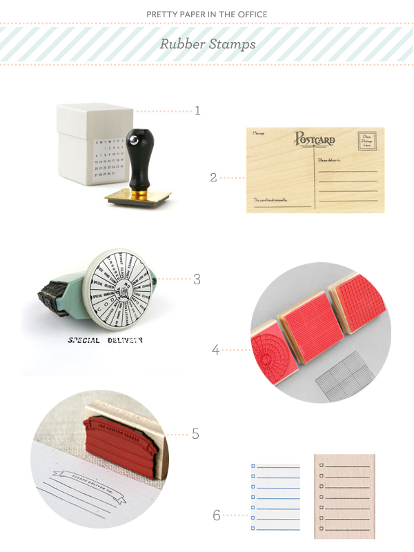 Pretty Paper in the Office: Rubber Stamp Round Up via Oh So Beautiful Paper