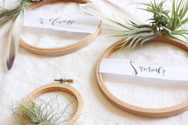 DIY Tutorial: Summer Air Plant Wreath for Weddings and Cocktail Parties via Oh So Beautiful Paper