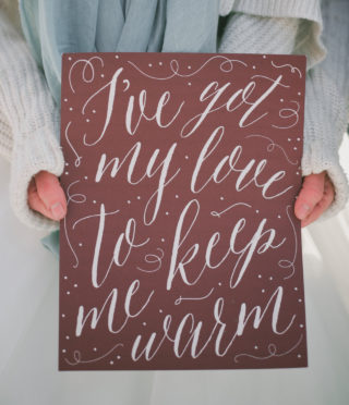 winter wedding sign marsala calligraphy alisa bobzien