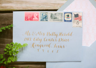 Envelope Inspiration: Calligraphy and Vintage Stamps