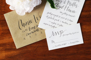 Haley + Miller's Informal Calligraphy Wedding Invitations