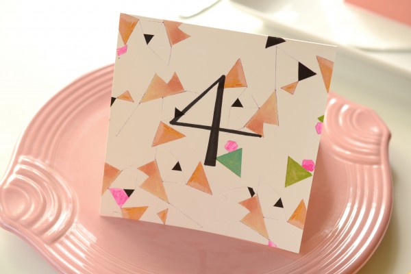 DIY Tutorial: Wedding Reception Table Numbers by Antiquaria for Oh So Beautiful Paper
