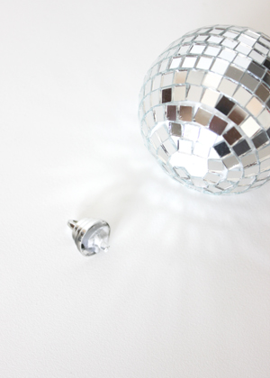 DIY Tutorial: Disco Ball Succulent Favor and Place Card by Lauren Saylor for Oh So Beautiful Paper