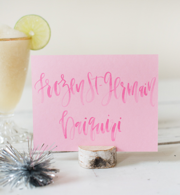 Frozen St-Germain Daiquiri Cocktail Recipe by Oh So Beautiful Paper / Photo by Sweet Root Village
