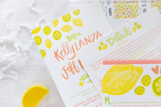 Citrus-Inspired Bridal Shower Invitations