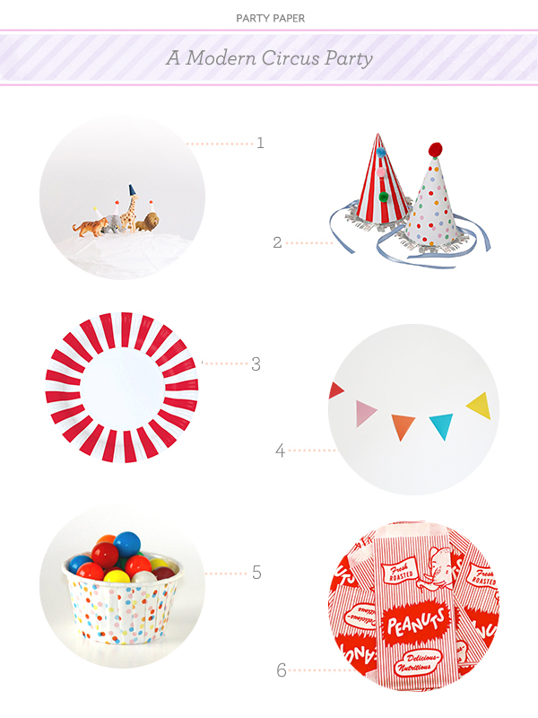 Party Paper: A Modern Circus Party via Oh So Beautiful Paper
