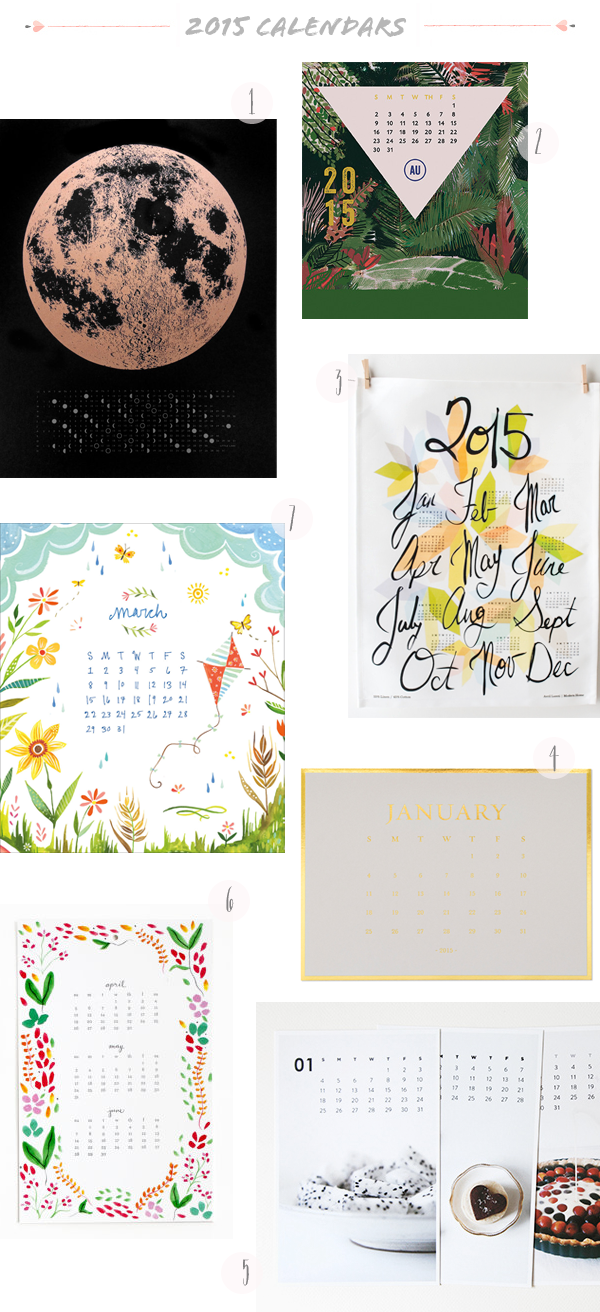 Seasonal Stationery: 2015 Calendars, Part 2