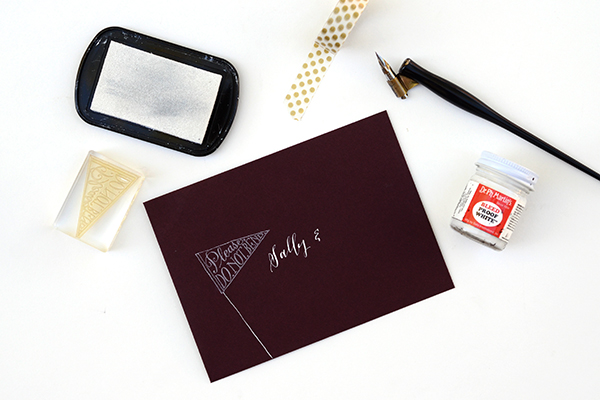 DIY Tutorial: Holiday Envelope Addressing Styles by Antiquaria for Oh So Beautiful Paper