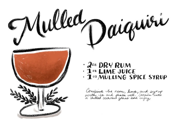 Thanksgiving Cocktail Idea: Mulled Daiquiri Cocktail Recipe