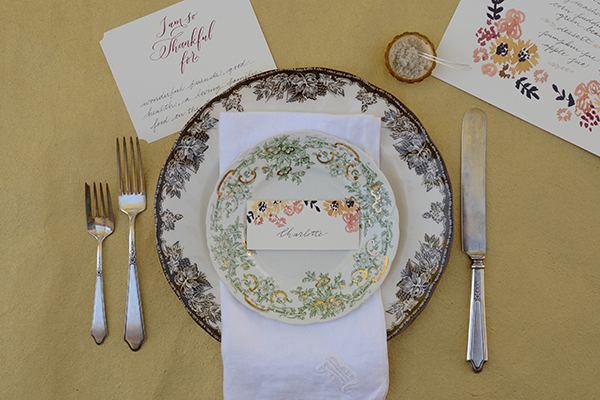 Printable Thanksgiving Table Décor by Antiquaria for Oh So Beautiful Paper 