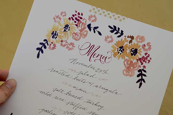 Printable Thanksgiving Table Décor by Antiquaria for Oh So Beautiful Paper 