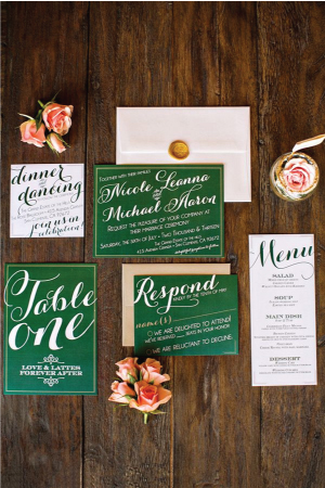 Jewel Tone Wedding Stationery Inspiration via Oh So Beautiful Paper