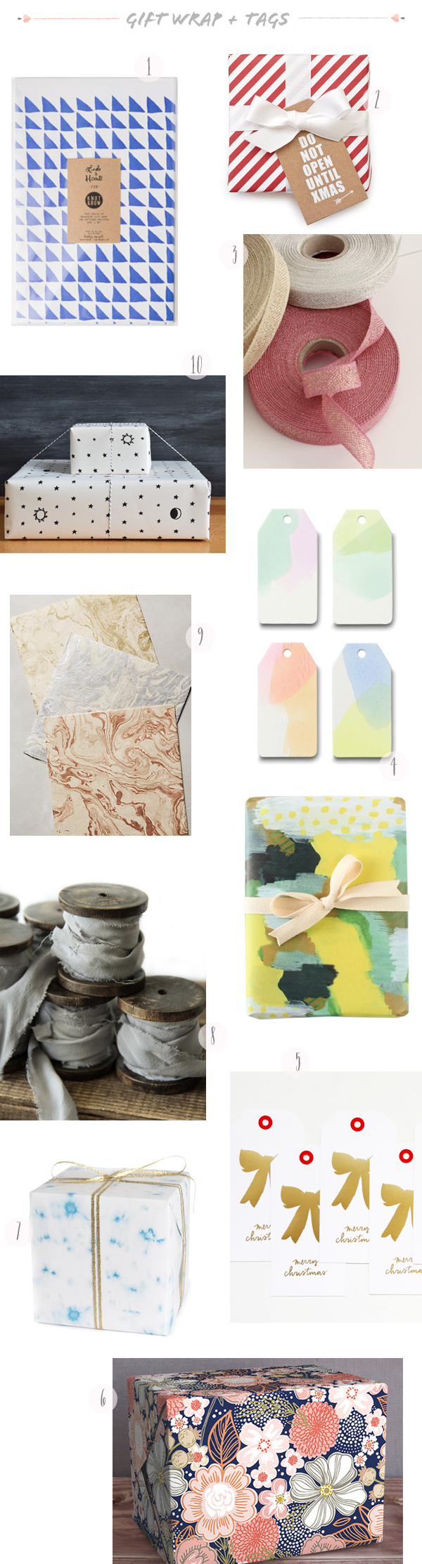Holiday Gift Wrap and Gift Tag Round Up by Oh So Beautiful Paper