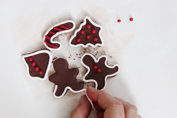 DIY Clay Gingerbread Drink Markers by Oh So Beautiful Paper