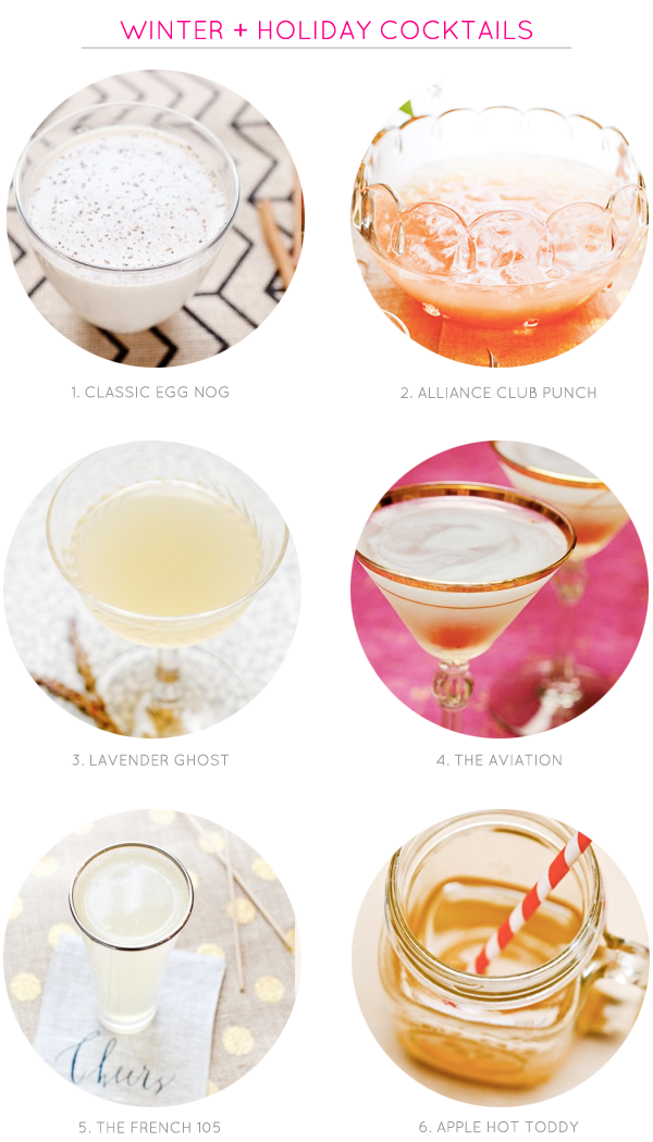 Winter and Holiday Cocktail Recipe Round Up by Oh So Beautiful Paper