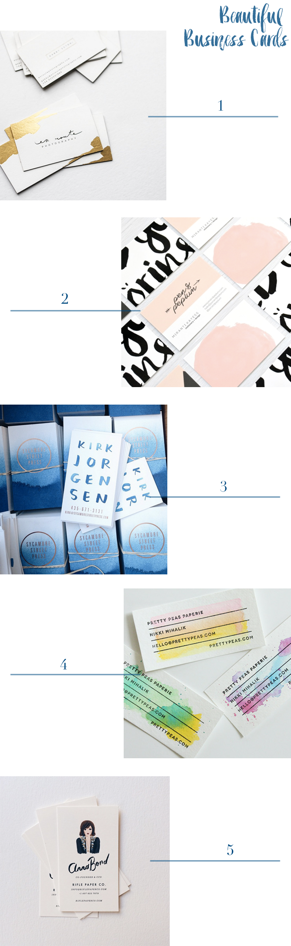 Business Card Inspiration via Oh So Beautiful Paper