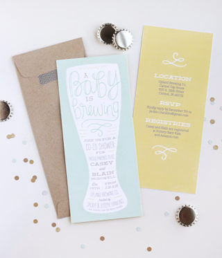 Casey + Blain's Brewery Baby Shower Invitations