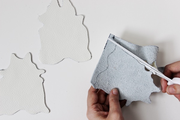 DIY Mini Cowhide Coasters / Oh So Beautiful Paper