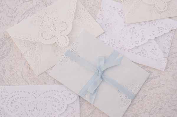 DIY Floral and Lace Wedding Invitations by Antiquaria for Oh So Beautiful Paper