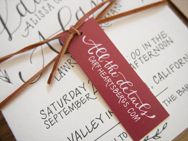 Rustic Hand Lettered Wedding Invitations by Bright Room Studio / Oh So Beautiful Paper