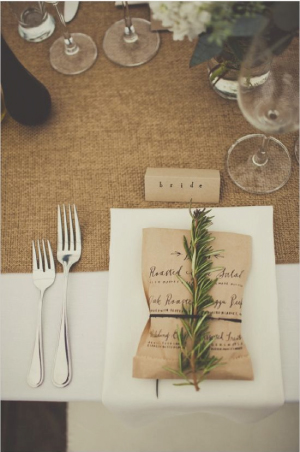 Wedding Stationery Inspiration: Brown Kraft Paper Bags via Oh So Beautiful Paper