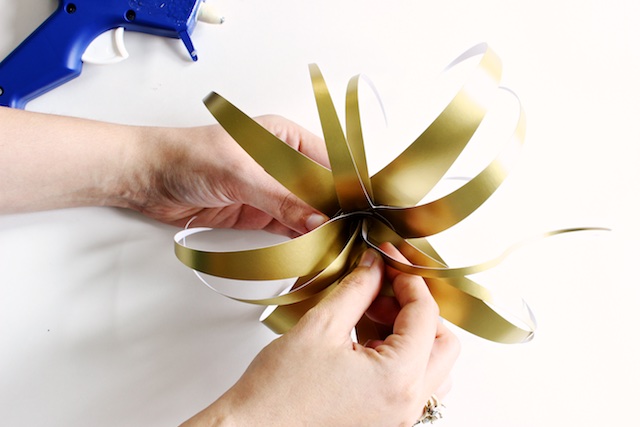 DIY Gold Paper Air Plants by Mandy Pellegrin for Oh So Beautiful Paper