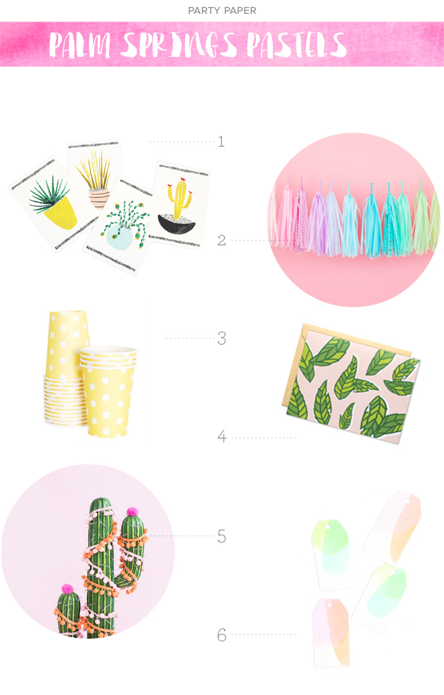 Party Paper: Palm Springs Pastels