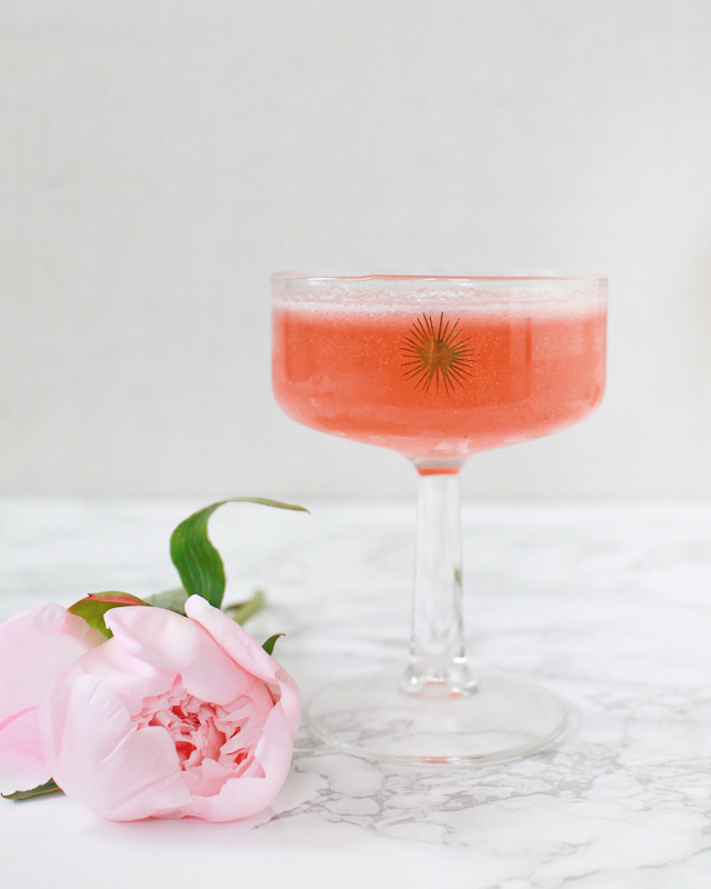 The Peak Bloom Cocktail Recipe with Cherry Blossom Syrup and Str