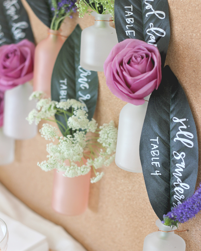 DIY Bottle Escort Cards by A Fabulous Fete for Oh So Beautiful Paper