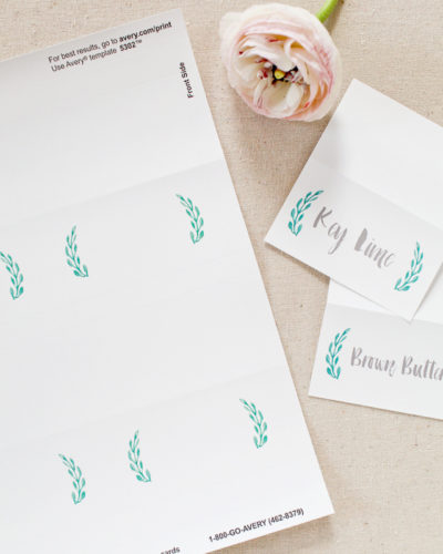 Printable Hand Lettered Watercolor Wedding Stationery