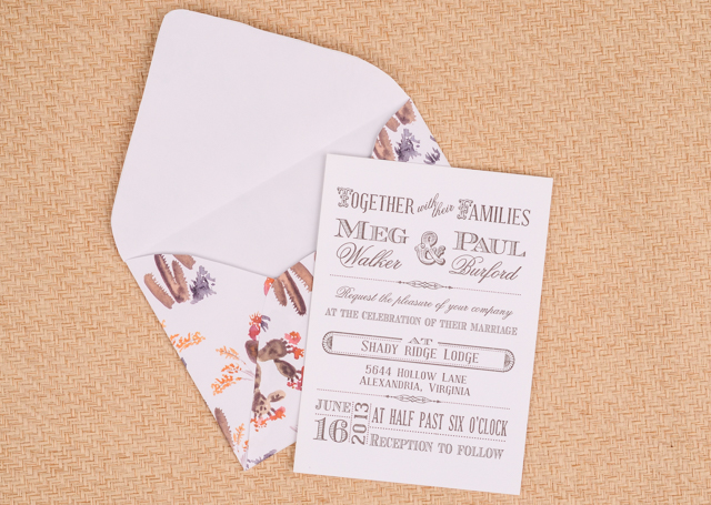 DIY Southwestern Cactus Wedding Invitations by Antiquaria for Oh So Beautiful Paper