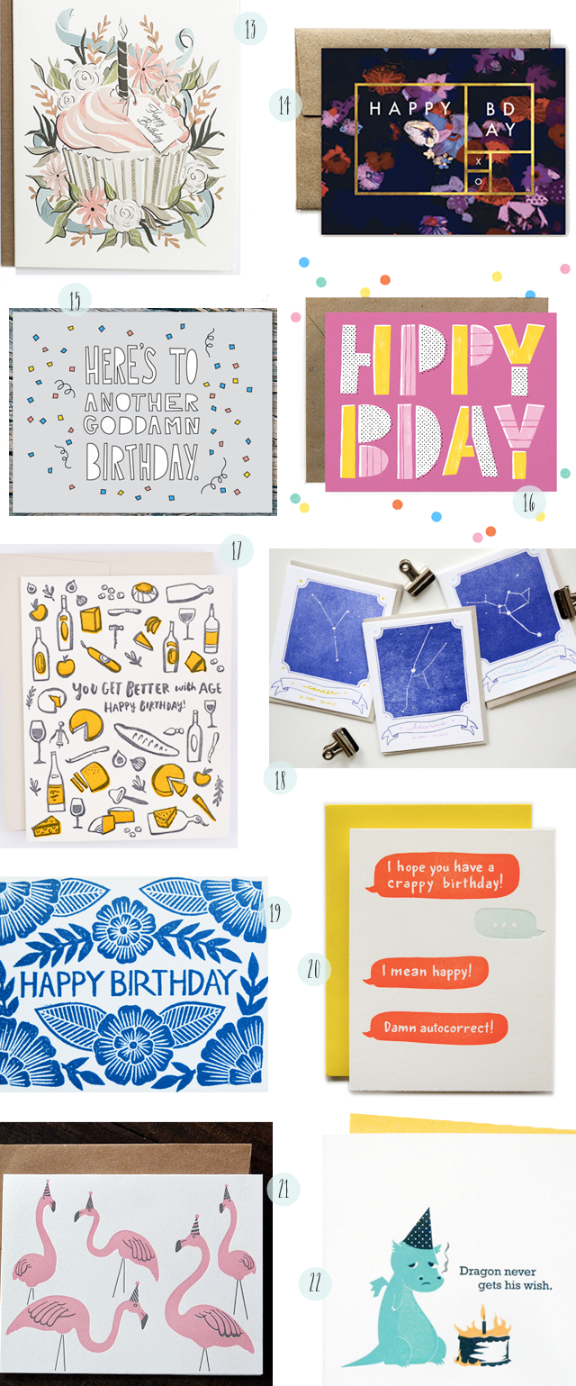 Stationery A-Z: Birthday Card Round Up Curated By Oh So Beautiful Paper