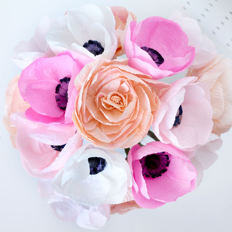 DIY Paper Flower Wedding Bouquet