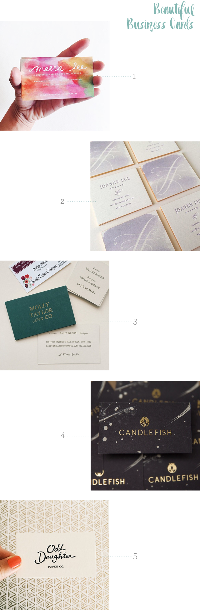 Business Card Inspiration / Oh So Beautiful Paper