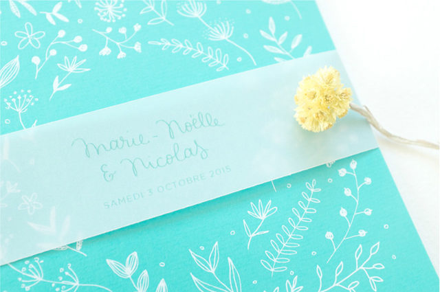 Boho Chic Illustrated Wedding Invitations by Nathalie Ouederni / Oh So Beautiful Paper