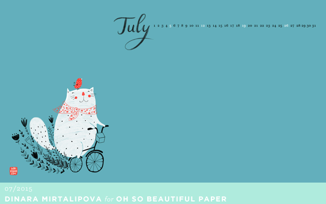 July Desktop Downloads / Dinara Mirtalipova for Oh So Beautiful Paper