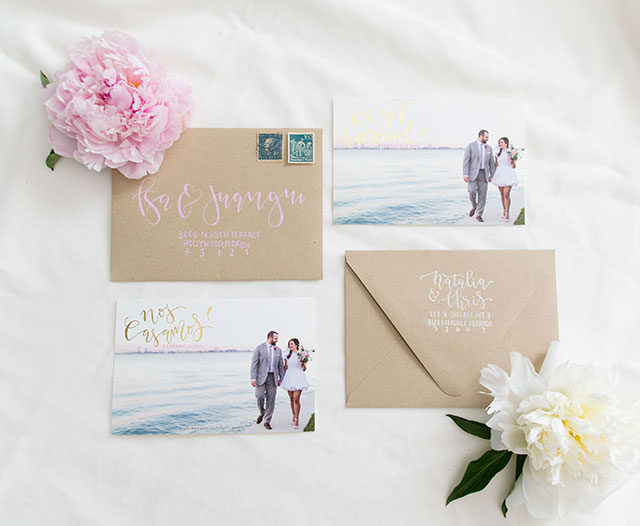 Wedding Announcement Postcards by Papel & Co / Oh So Beautiful Paper
