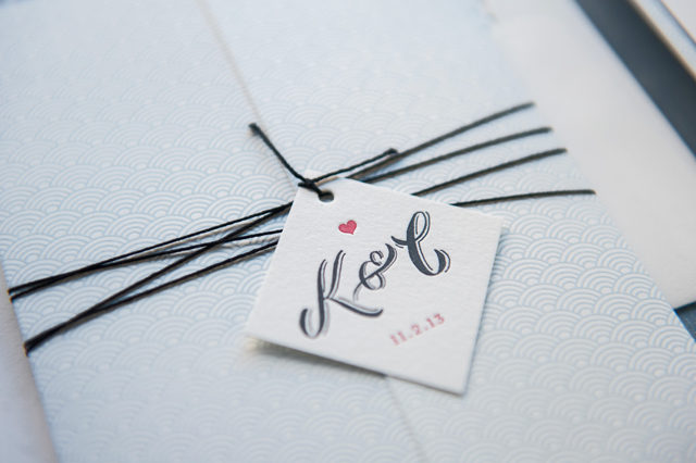 Modern Calligraphy Letterpress Wedding Invitations by Gus & Ruby Letterpress / Oh So Beautiful Paper / Photo by Brea McDonald